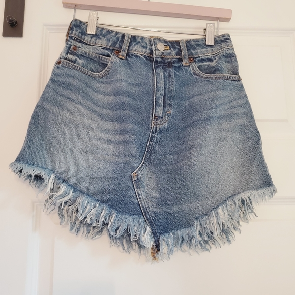 Nwt Free People raw fringe hem mini skirt - Picture 4 of 7